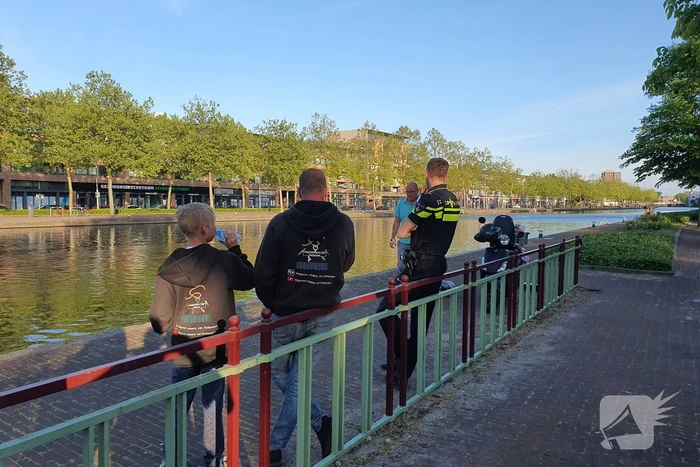 Magneetvisser haalt explosief uit water