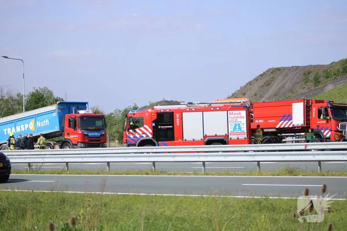 Vrachtwagen in brand