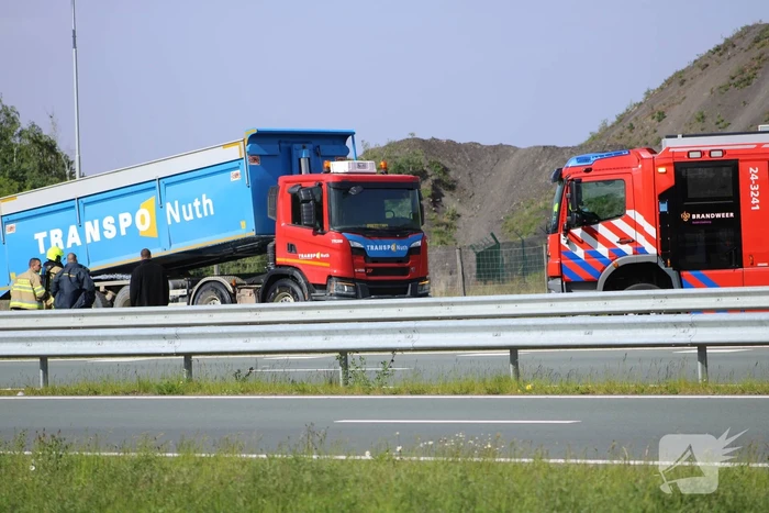 Vrachtwagen in brand