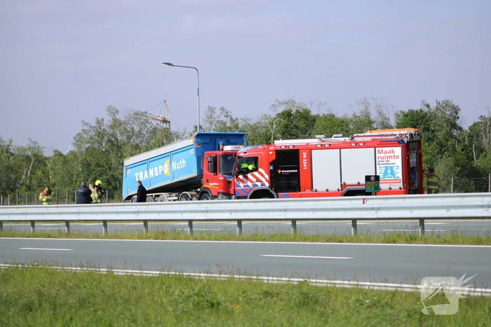 Vrachtwagen in brand