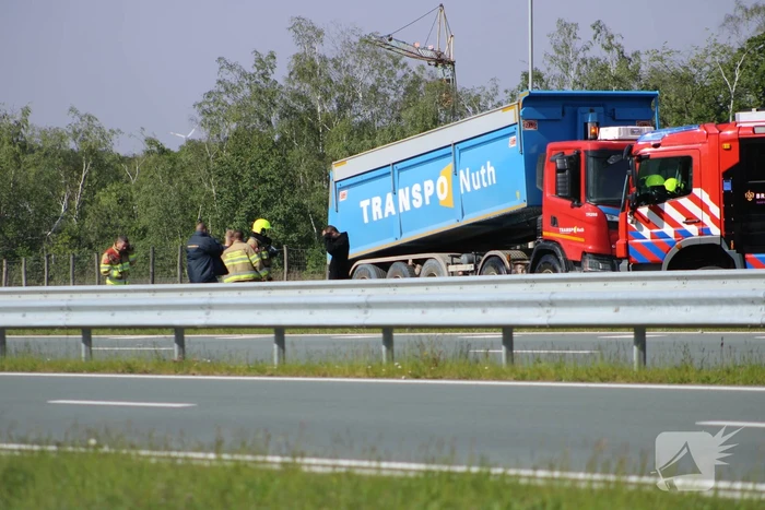 Vrachtwagen in brand