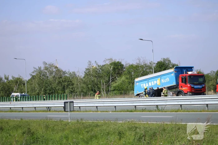 Vrachtwagen in brand