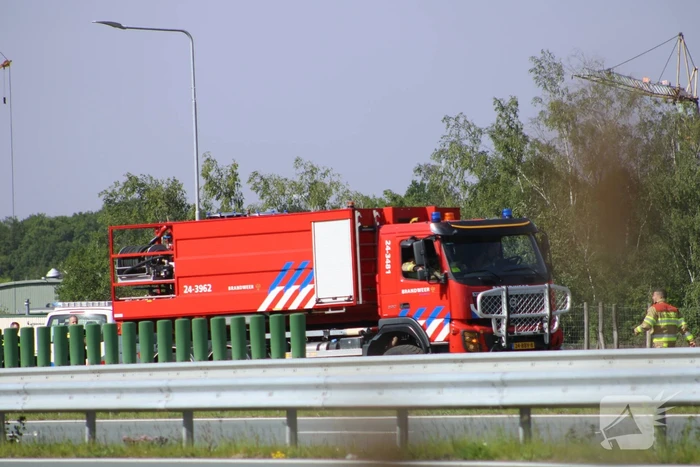Vrachtwagen in brand