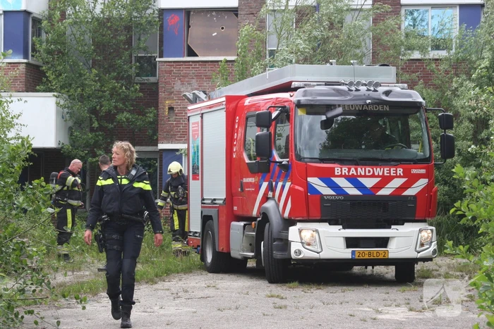 Brand in oud UPC gebouw