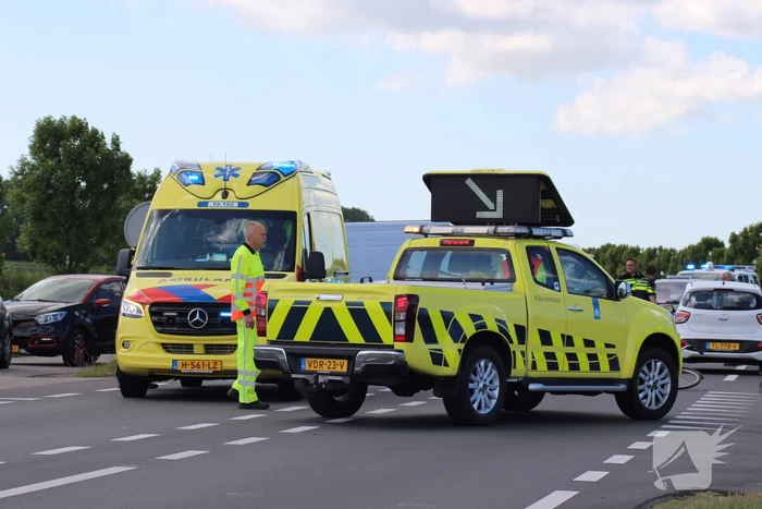 Overstekende fietser geschept