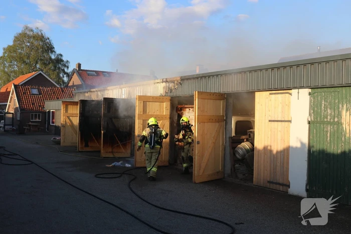 Flinke brand in garagebox