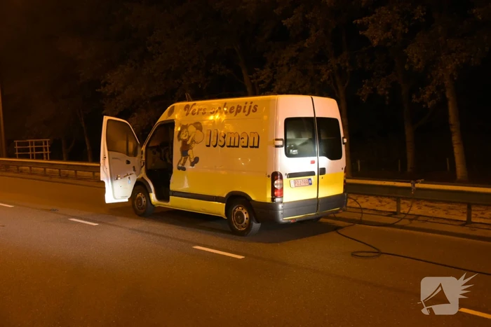 Brand in ijscowagen