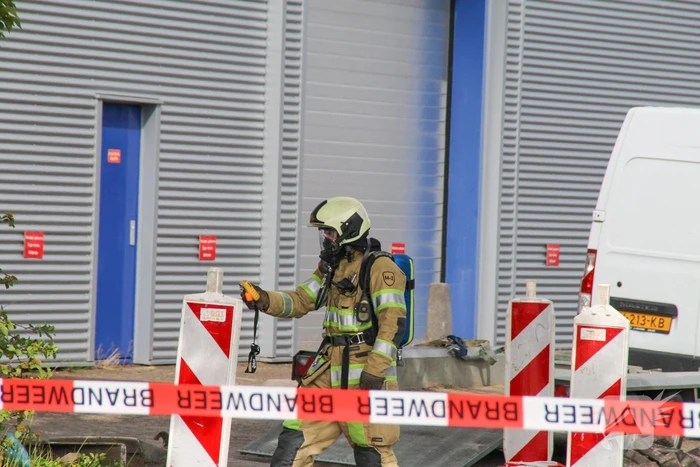Gaslekkage door graafwerkzaamheden op industrieterrein