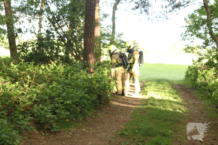 Vaten met mogelijk drugsafval aangetroffen in bos