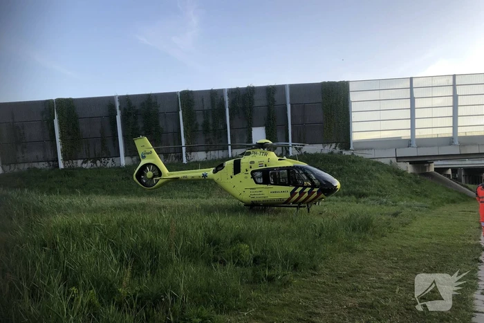 Traumahelikopter trekt veel bekijks