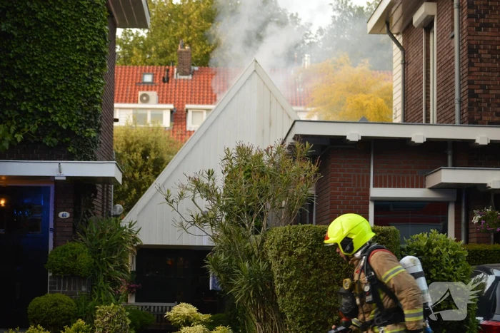 Flinke brand in schuur