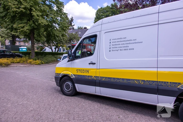 Gasleiding geraakt tijdens werkzaamheden