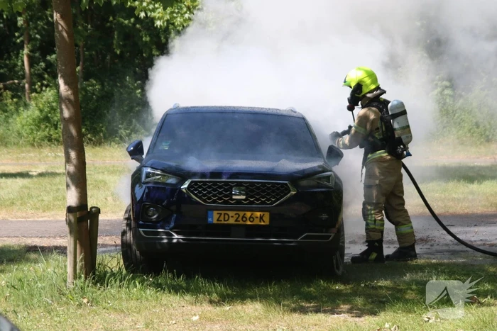 Auto flink beschadigd na brand