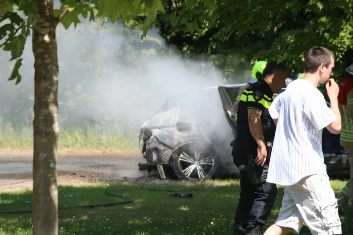 Auto flink beschadigd na brand