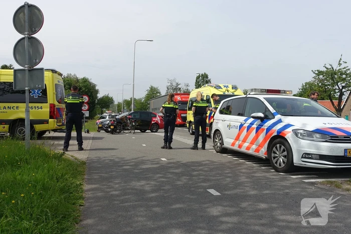 Gewonden bij aanrijding met scooter