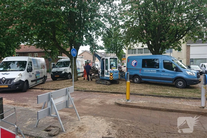 Wederom waterleiding gesprongen