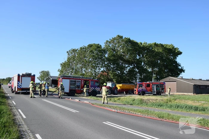 Uitslaande brand in schuur snel onder controle