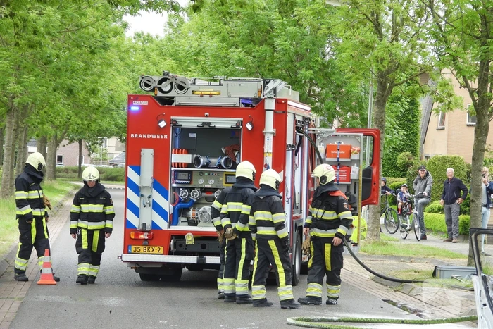 Auto verwoest door brand