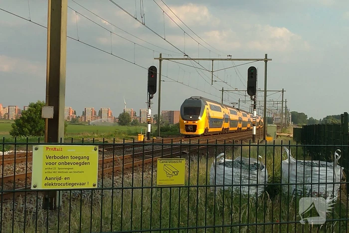 Spoorbomen overweg in storing