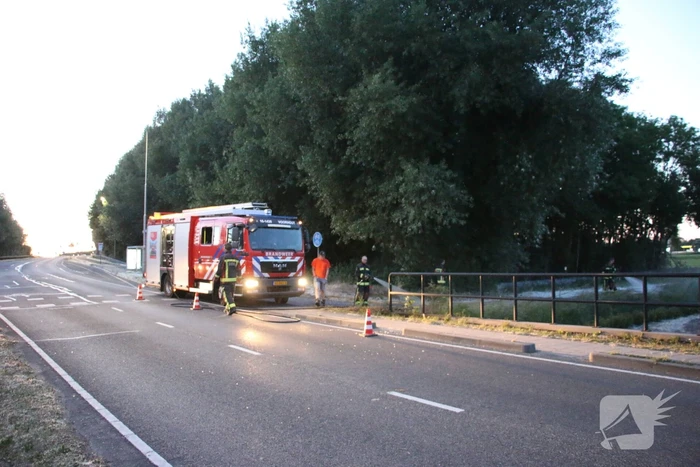 Bermbrand snel onder controle