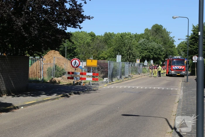Gasleiding geraakt bij graafwerkzaamheden