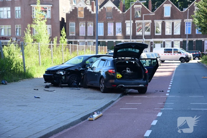 Auto met verdachte schietpartij crasht