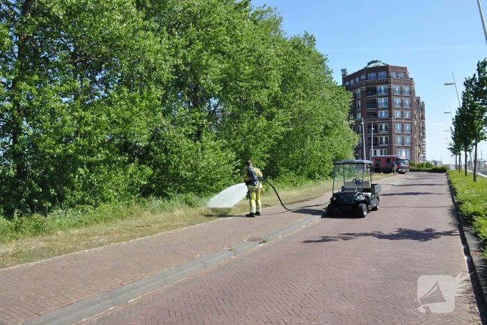 Bermbrand snel onder controle