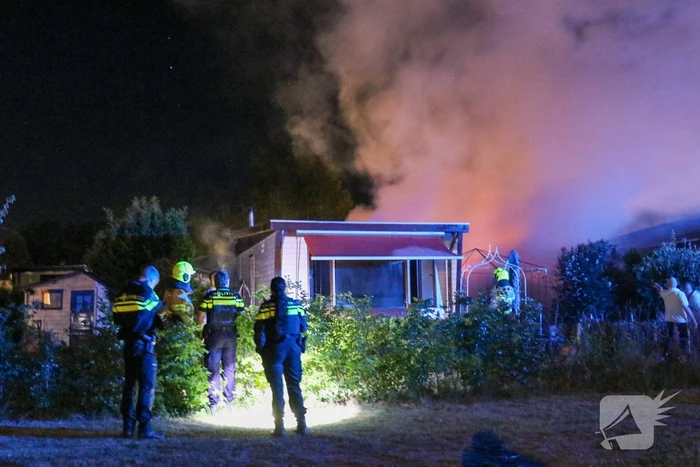 Chalet brandt volledig uit