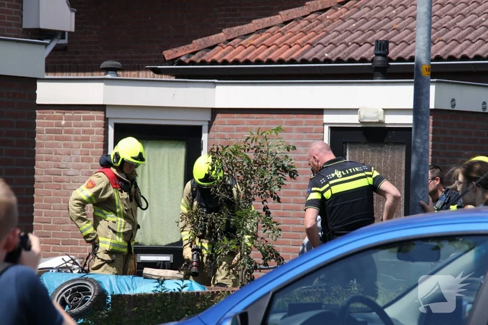 Kliko in de brand, straat afgesloten