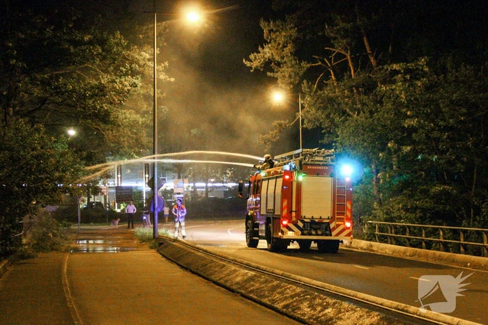 Brand in bos snel onder controle