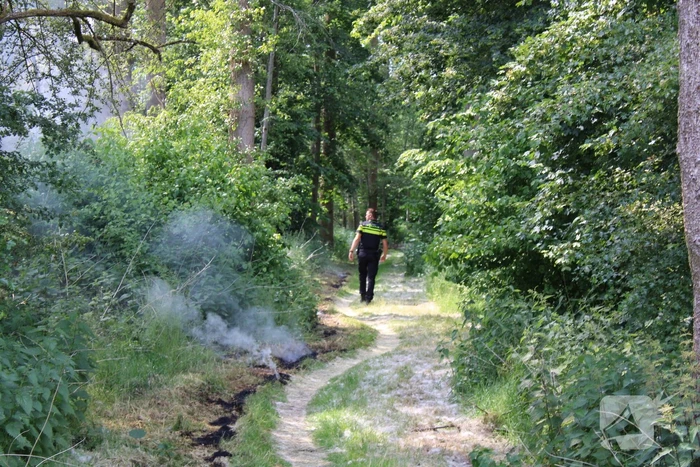 Veel rook bij brand in bosgebied