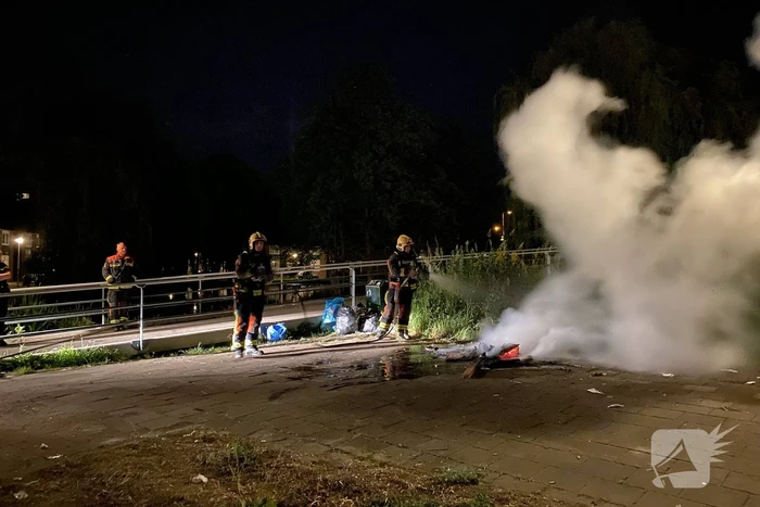 Afvalbrand snel geblust
