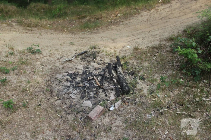 Brandende boomstronken snel geblust