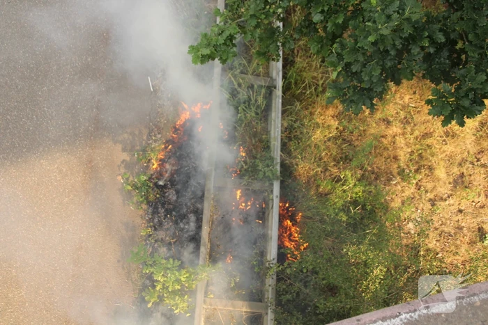 Veel rook bij brand in berm naast snelweg