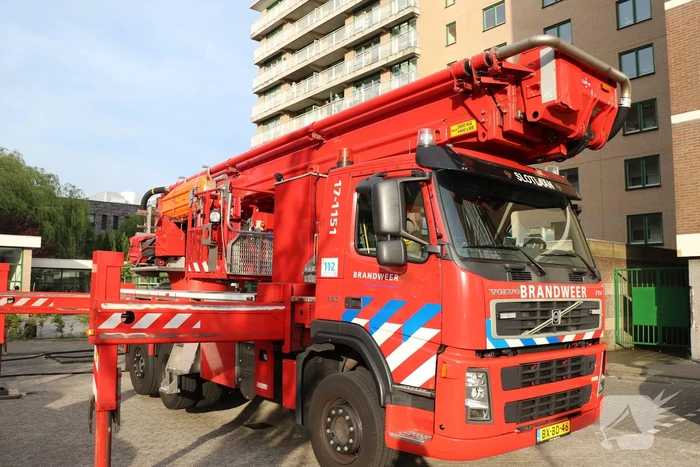 Balkonhek weggesmolten door brand