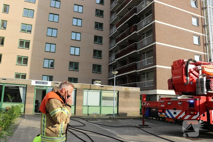 Balkonhek weggesmolten door brand