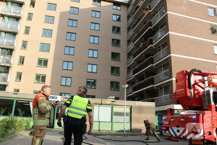 Balkonhek weggesmolten door brand