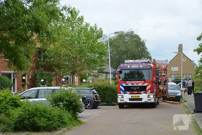 Brand in keuken van woning