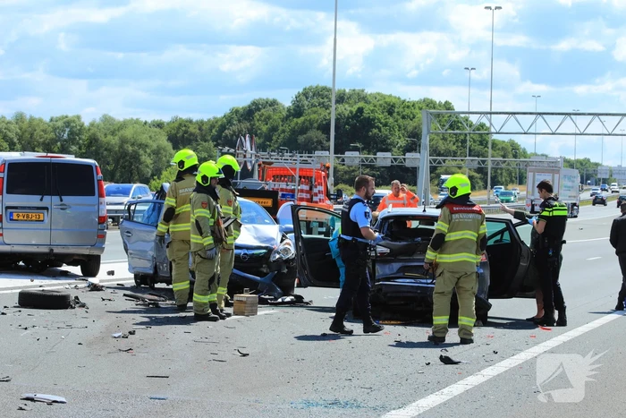 Flinke schade na kop-staart aanrijding