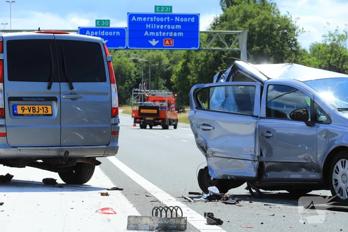 Flinke schade na kop-staart aanrijding