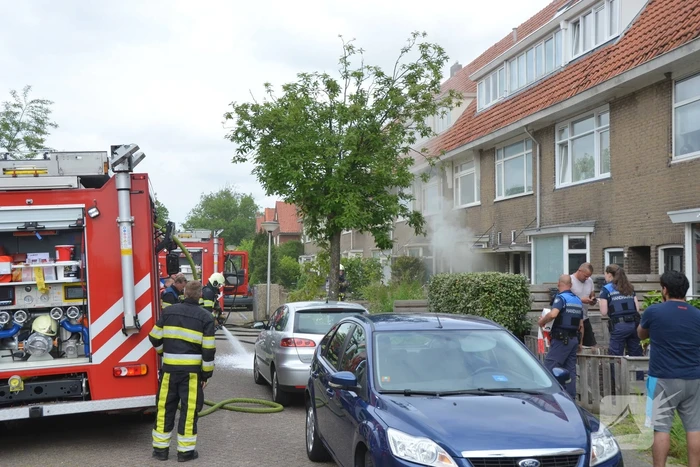 Veel rook bij brand in woning