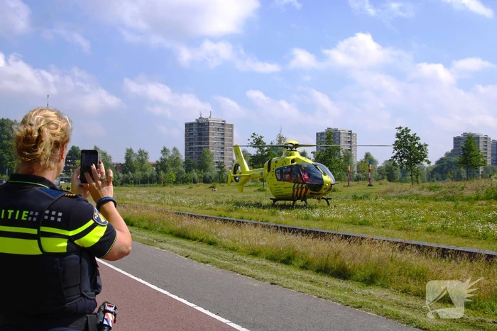 Traumahelikopter landt in Reinaldapark