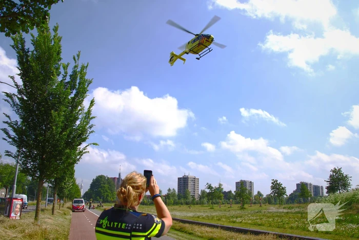 Traumahelikopter landt in Reinaldapark