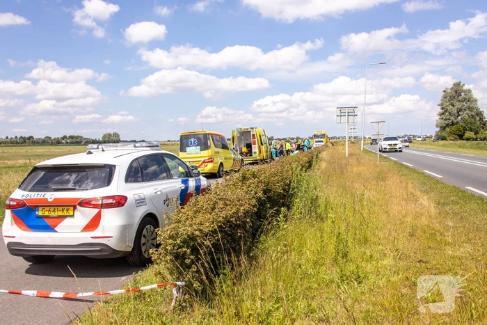 Persoon zwaargewond bij ongeval met motor