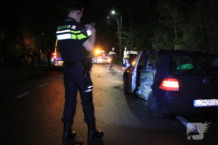 Personenauto total loss na eenzijdige botsing