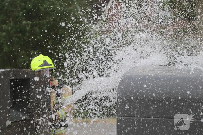 Veel rook door brand in bovengrondse container
