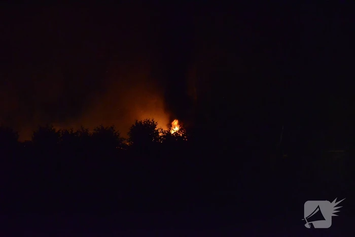 Grote brand verwoest loods