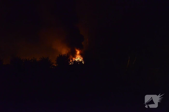 Grote brand verwoest loods