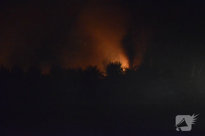 Grote brand verwoest loods