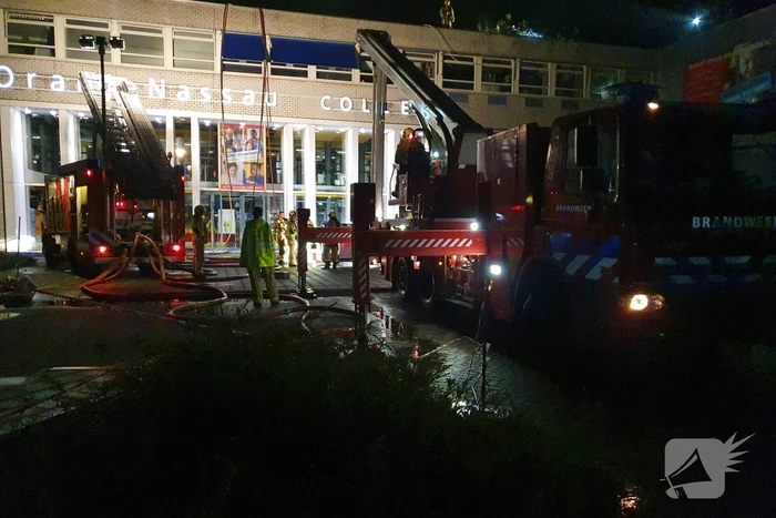 Brand in spouwmuur van Oranje Nassau College